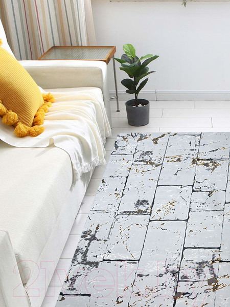 Изображение товара Ковер Mafy 5750 Alassa 80x150 / MF-00042 (серый/желтый)