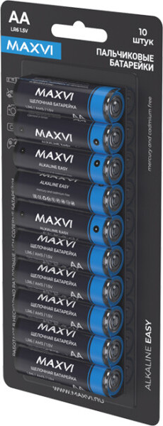Изображение товара Комплект батареек Maxvi MBLR6ES10 AA (10шт)