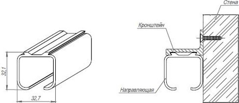 Изображение товара Направляющая для раздвижных дверей Punto Soft Line 45/55/1.5/3000 Track (3м)