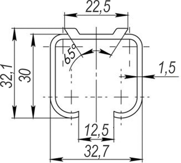 Изображение товара Направляющая для раздвижных дверей Punto Soft Line 45/55/1.5/3000 Track (3м)