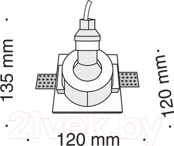 Изображение товара Точечный светильник Maytoni Gyps Modern DL001-1-01-W