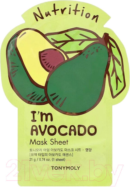 Изображение товара Маска для лица тканевая Tony Moly I'm Avocado Mask Sheet (21мл)