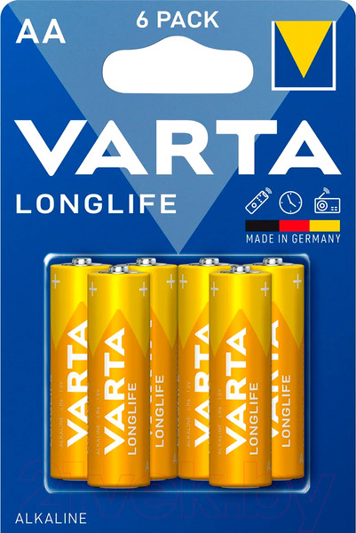 Изображение товара Комплект батареек Varta Longlife LR6 (6шт)