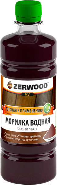Изображение товара Морилка Zerwood MV водная (0.5л, красное дерево)
