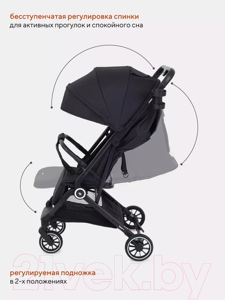 Изображение товара Детская прогулочная коляска Rant Basic Juno / RA302 (Graphite)