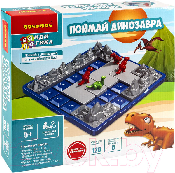 Изображение товара Игра-головоломка Bondibon БондиЛогика Поймай динозавра / ВВ6341