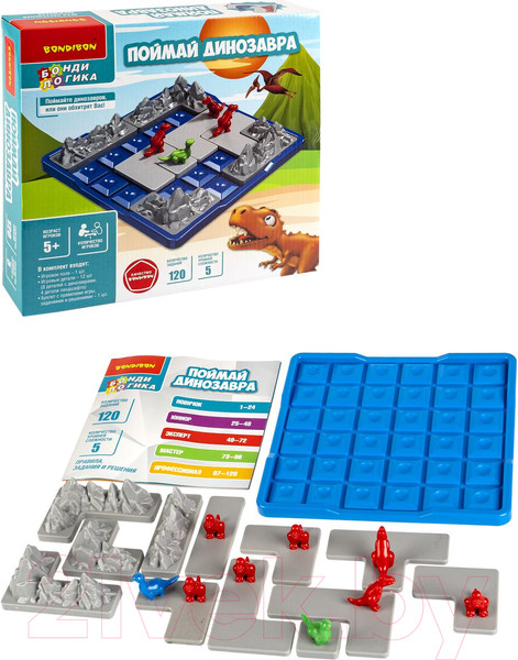 Изображение товара Игра-головоломка Bondibon БондиЛогика Поймай динозавра / ВВ6341
