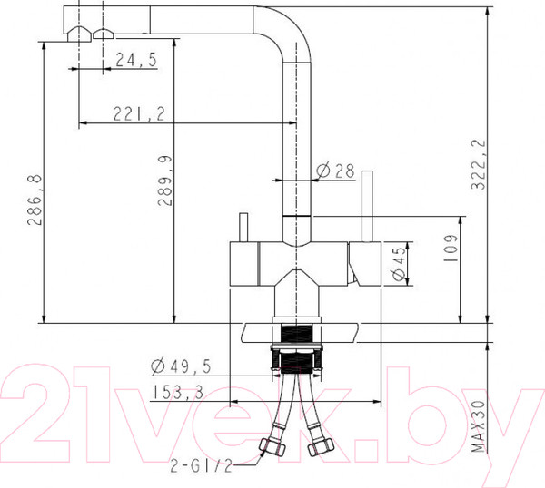 Изображение товара Смеситель ZORG Argos (Satin Premium)