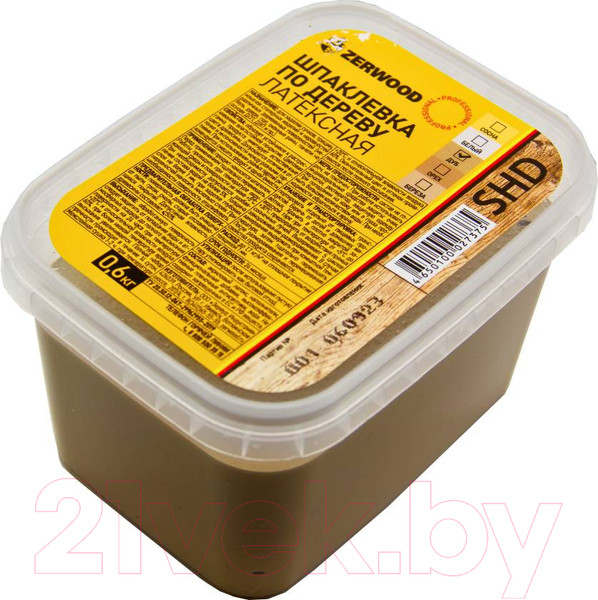 Изображение товара Шпатлевка готовая Zerwood SHD по дереву латексная (600г, дуб)