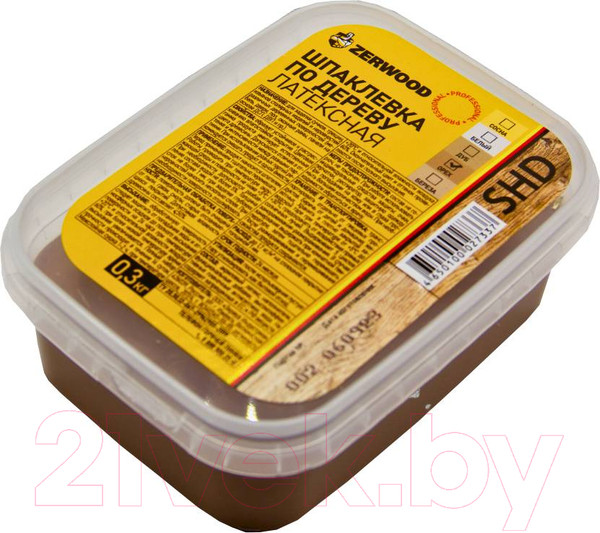 Изображение товара Шпатлевка готовая Zerwood SHD по дереву латексная (300г, орех)