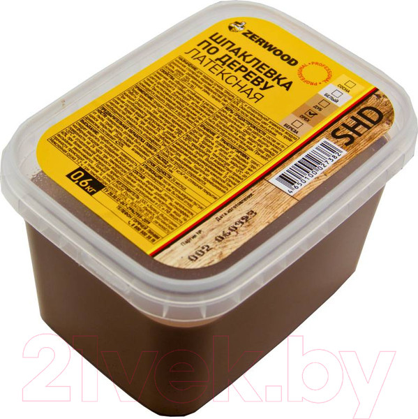 Изображение товара Шпатлевка готовая Zerwood SHD по дереву латексная (600г, орех)