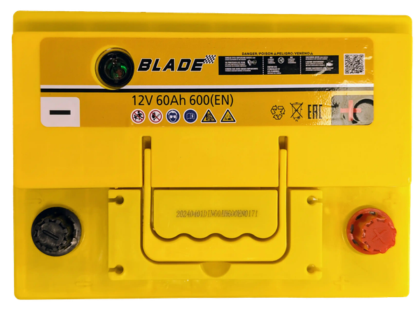Изображение товара Автомобильный аккумулятор BLADE R 600A DIN60MF (60 А/ч)