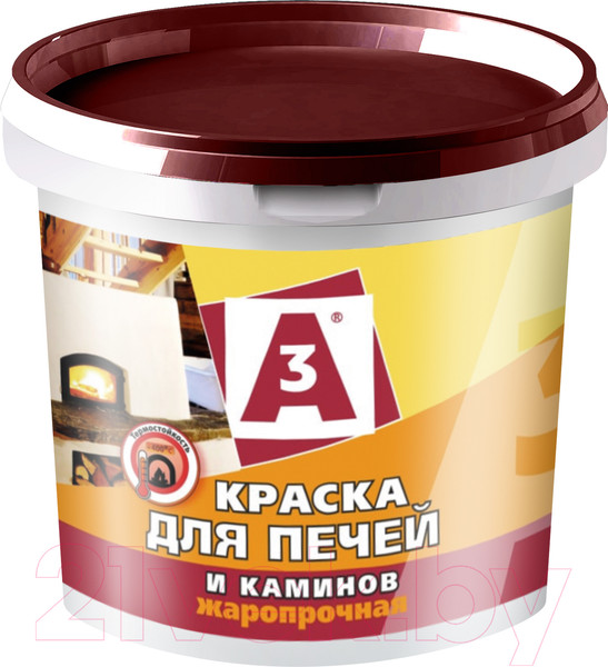 Изображение товара Краска А3 Для печей и каминов (1.3кг, белый)