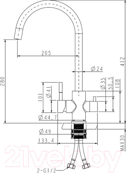 Изображение товара Смеситель ZORG Atlas (Premium PVD Gunblack)