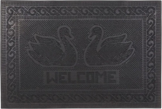 Изображение товара Коврик грязезащитный No Brand Лебеди 40x60 (черный)