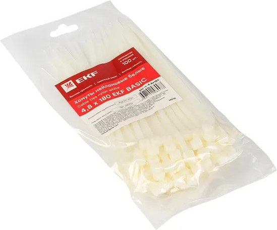 Изображение товара Стяжка для кабеля EKF plc-c-4.8x180 (100шт)