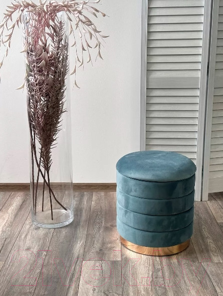 Изображение товара Пуф M-City Фред / 461MC05530 (велюр бирюзовый/золото)