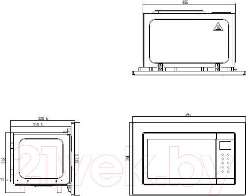 Изображение товара Микроволновая печь ZORG MIA211 M (черный)