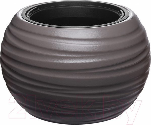 Изображение товара Кашпо Эльфпласт Luna D395 / ЕР634 (серый/коричневый)