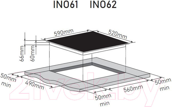 Изображение товара Индукционная варочная панель ZORG INO62 BL