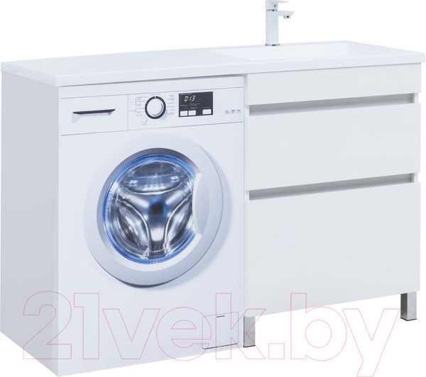 Изображение товара Тумба под умывальник Aquanet Вега 58 / 329124 (белый глянец)