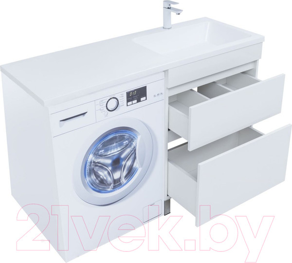 Изображение товара Тумба под умывальник Aquanet Вега 58 / 329124 (белый глянец)