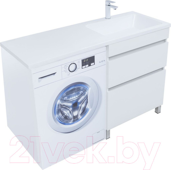 Изображение товара Тумба под умывальник Aquanet Вега 58 / 329124 (белый глянец)