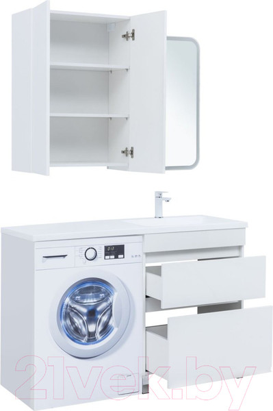 Изображение товара Тумба под умывальник Aquanet Вега 58 / 329124 (белый глянец)