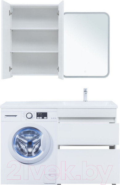 Изображение товара Тумба под умывальник Aquanet Вега 58 / 329124 (белый глянец)