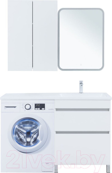 Изображение товара Тумба под умывальник Aquanet Вега 58 / 329124 (белый глянец)