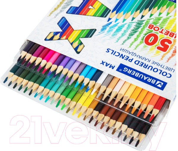 Изображение товара Набор цветных карандашей Brauberg Max / 181860 (50цв)
