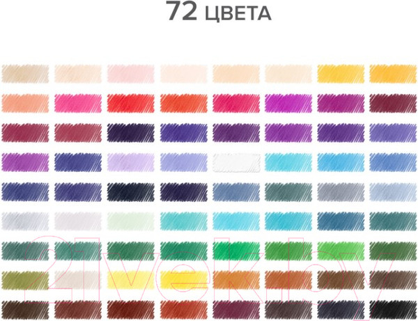 Изображение товара Набор цветных карандашей Brauberg Max / 181861 (72цв)