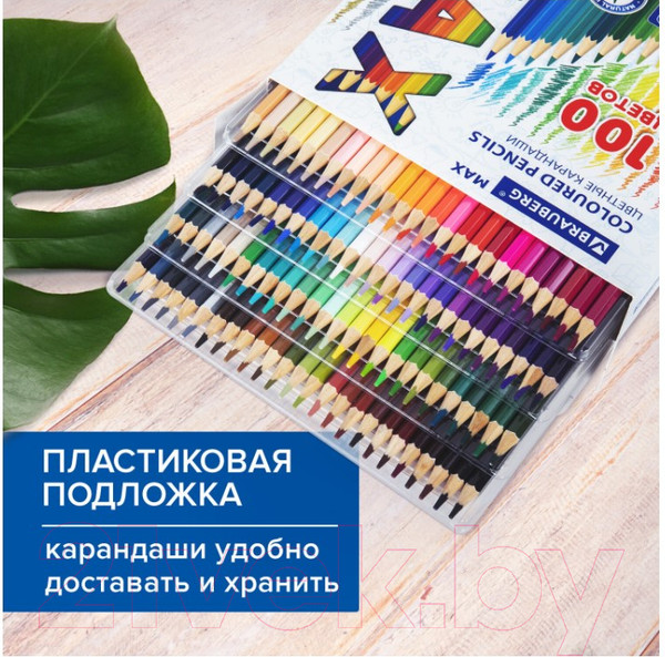 Изображение товара Набор цветных карандашей Brauberg Max / 181862 (100цв)
