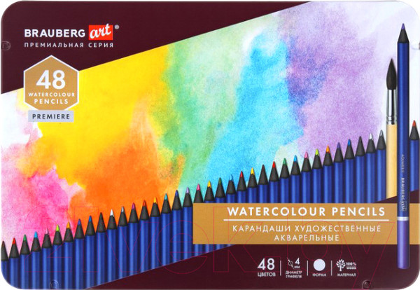Изображение товара Набор цветных карандашей Brauberg Art Premiere / 181924 (48цв)
