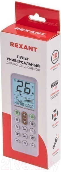 Изображение товара Пульт ДУ для климатической техники Rexant RX-102AII / 38-0105