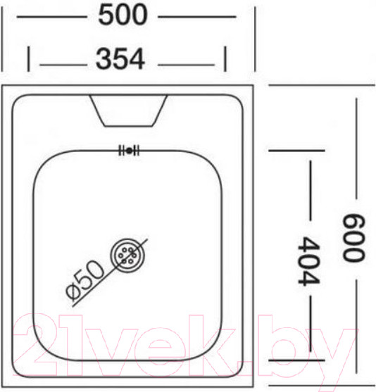 Изображение товара Мойка кухонная КромРус EC-208M RUS (без сифона)
