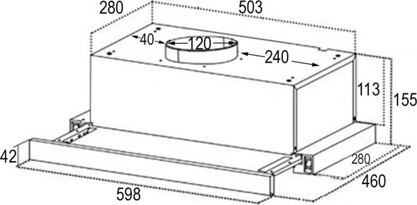 Изображение товара Вытяжка телескопическая Grand & Germes Bilbao (60, белый)