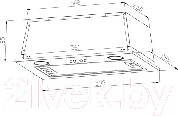 Изображение товара Вытяжка скрытая Grand & Germes Qena (60, черный)