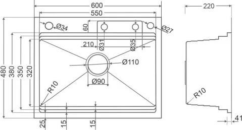 Изображение товара Мойка кухонная со смесителем Roxen Stage Plus 560250-60BS многофункциональная 8 в 1 (графит текстурный)