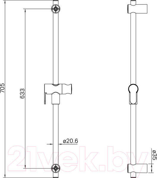 Изображение товара Душевая стойка IDDIS Ray RAY70MGi17 (золото матовый)