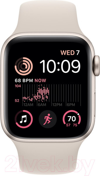 Изображение товара Умные часы Apple Watch SE 2 GPS 40mm (звездный свет, ремешок S/M)
