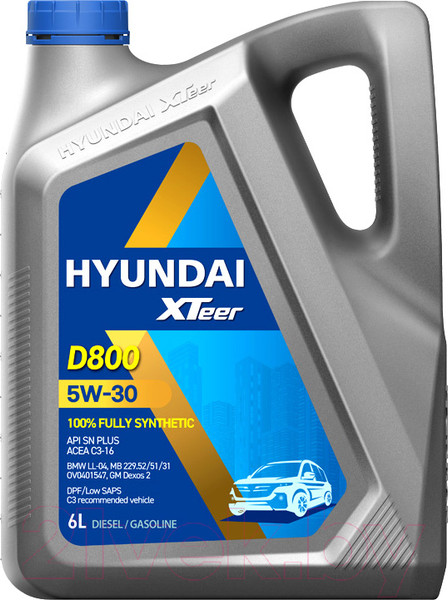 Изображение товара Моторное масло Hyundai XTeer D800 5W30 / 1061001 (6л)