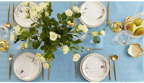 Изображение товара Скатерть Этель Shine / 6974210 (150x250, серый/синий)