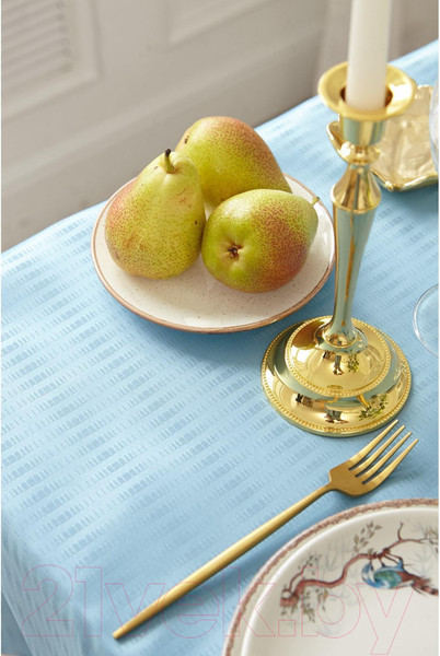 Изображение товара Скатерть Этель Shine / 6974210 (150x250, серый/синий)