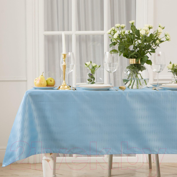 Изображение товара Скатерть Этель Shine / 6974210 (150x250, серый/синий)