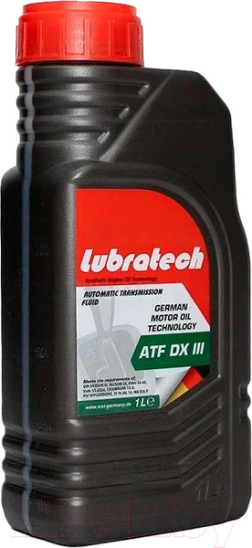 Изображение товара Жидкость гидравлическая Lubratech ATF DX III (1л)
