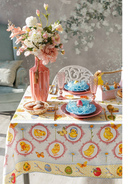 Изображение товара Скатерть Доляна Пасха 145x144 / 3042070