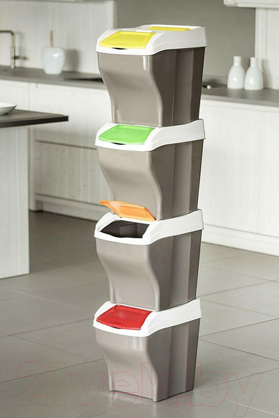 Изображение товара Система сортировки мусора Bama Pattumiera Poker Plus Set 4 Pz (4шт)