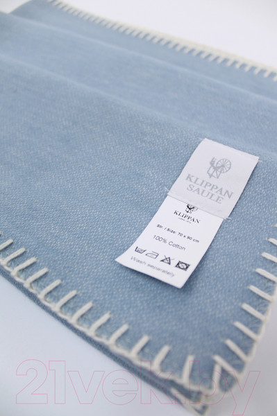 Изображение товара Покрывало для малышей Klippan Cotton 70x90 (голубой)