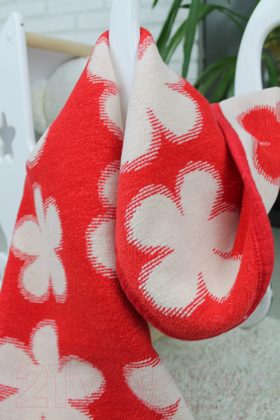 Изображение товара Покрывало для малышей Klippan Ромашки 70x90 (красный)